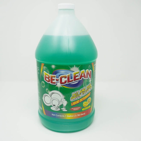 BeClean 1 Gallon Green Liquid Dish Cleaner Lemon Scent - 4/Case