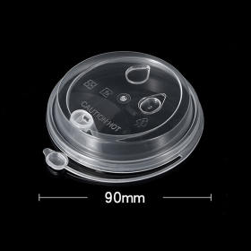 90 PP Clear Injection Lid w/ Attached Stopper - 1000/Case