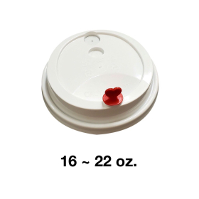 90 PP White Dome Lid for 16-22 oz. Cup - 1000/Case
